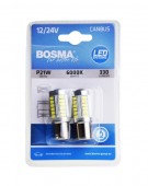 Set 2 becuri LED auto CANBUS, p21w ba15s 12/24V BOSMA