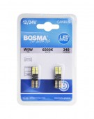 Set 2 becuri LED auto CANBUS, T10 12/24V BOSMA