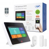 Sistem de alarma wireless PNI SafeHouse HS670 WiFi GSM 4G, ecran color tactil, 99 zone wireless, suporta 5 numere de telefon, apel si SMS de alarma,