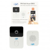 Sonerie video PNI Safe House IDB15 WiFi, vizibilitate noctura, IP54, acumulator incorporat, control din aplicatia Tuya