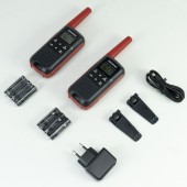 Statie radio portabila PMR PNI Decross DC63, 446MHz, 0.5W, 16CH, 1000mAh NiMH, IPx4, set 2 bucati