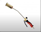 Torță de încălzire de 60 cm cu manetă rapidă și aprindere manuală și arzător de 45 mm