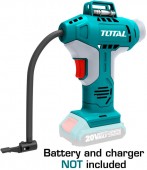 TOTAL - COMPRESOR AER - 150PSI/10BAR - LI-ION - 20V (NU INCLUDE ACUMULATOR SI INCARCATOR)
