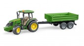 Tractor John Deere 5115M cu remorcă - Bruder